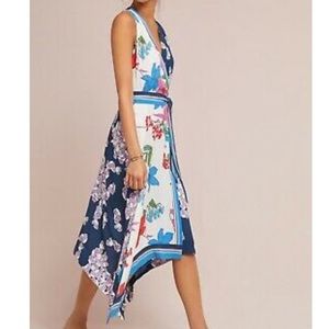 Anthropologie Maeve Botanica Floral Wrap Dress